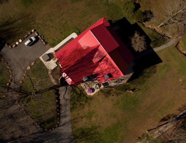 Stillwater Haven arial view of red roof