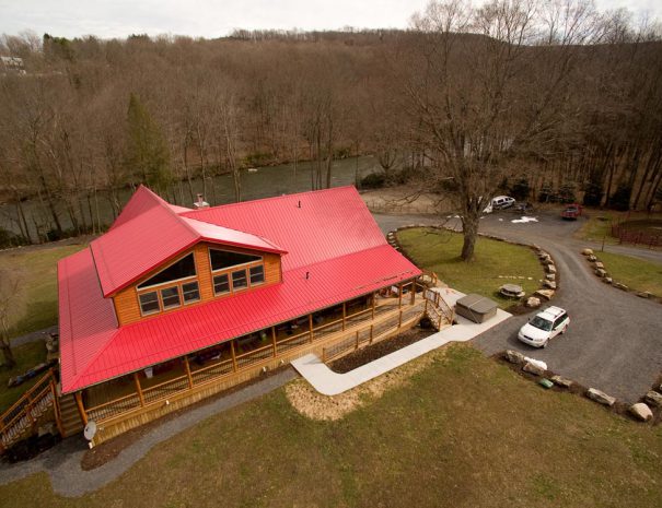 Stillwater Haven - Aerial View of back of house